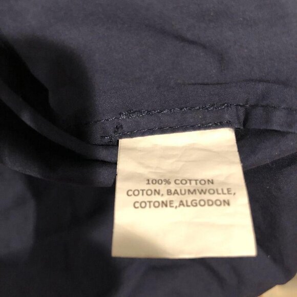 Anthropologie HD in Paris Lace Up Top Navy Medium Blue - Picture 3 of 4